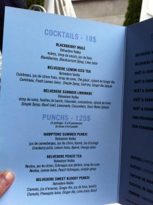 La carte des cocktails...