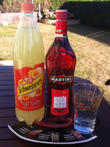 Martini Rosato et Schweppes Agrumes...