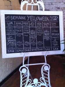 le calendrier de la Yellow Table...